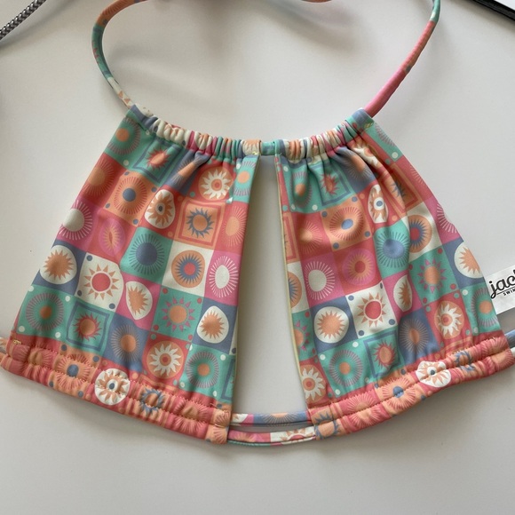 Jack’s Swim Bikini Top Pastel Checkered Suns - Picture 2 of 6